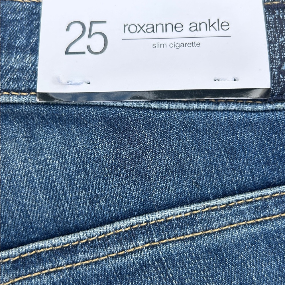 7FAMK 7 For All Mankind Roxanne Ankle Slim Cigarette Denim Jeans size 25, NWT! - Picture 7 of 9